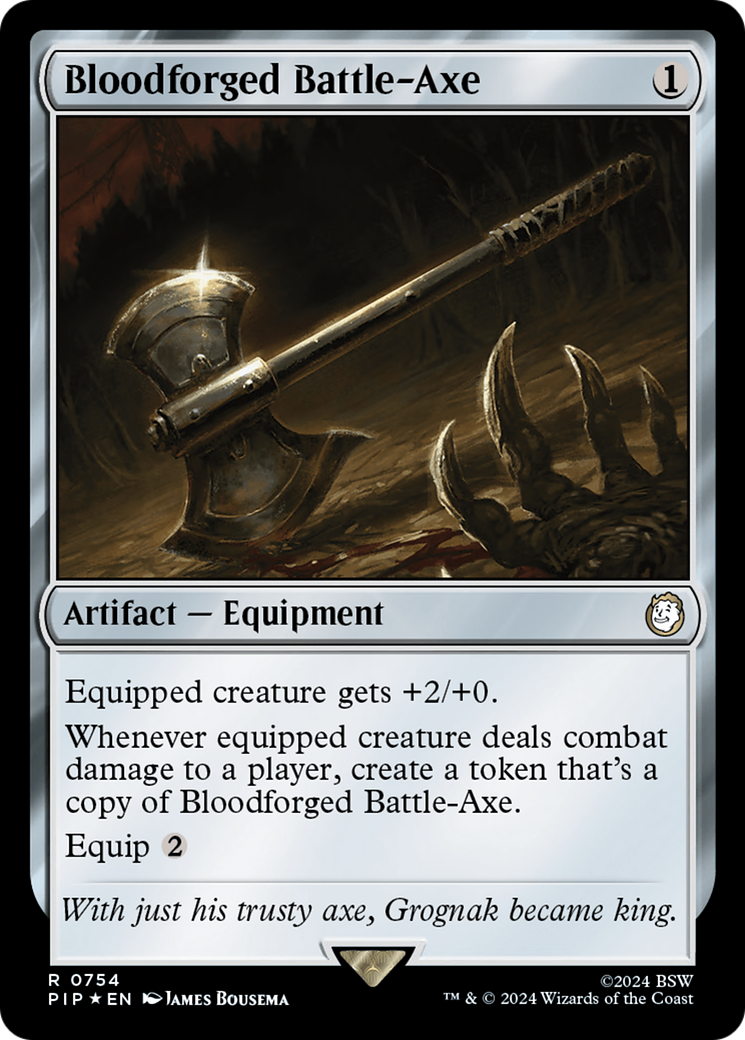 Bloodforged Battle-Axe (Surge Foil) [Fallout] - Trinity Hobby