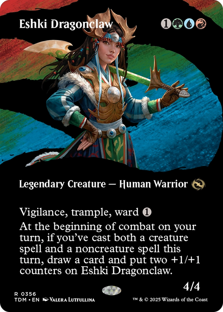 Eshki Dragonclaw  (TDM-356) - [Tarkir: Dragonstorm]: (Showcase) (Borderless) - Trinity Hobby