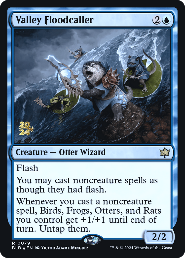 Valley Floodcaller [Bloomburrow Prerelease Promos] - Trinity Hobby