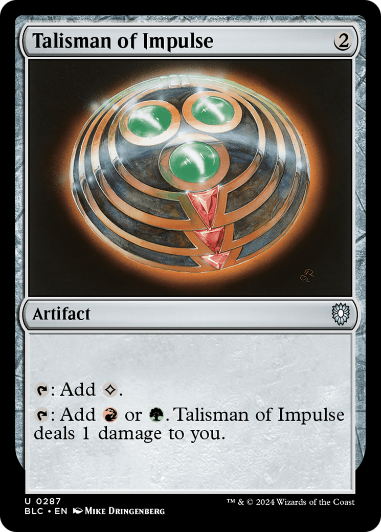 Talisman of Impulse [Bloomburrow Commander] - Trinity Hobby