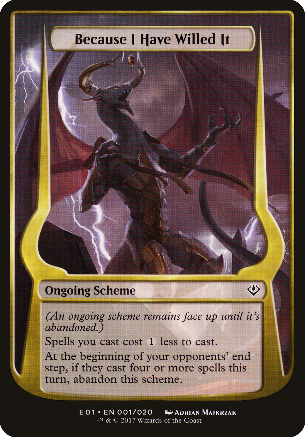 Because I Have Willed It (Schemes) [Archenemy: Nicol Bolas Schemes] - Trinity Hobby