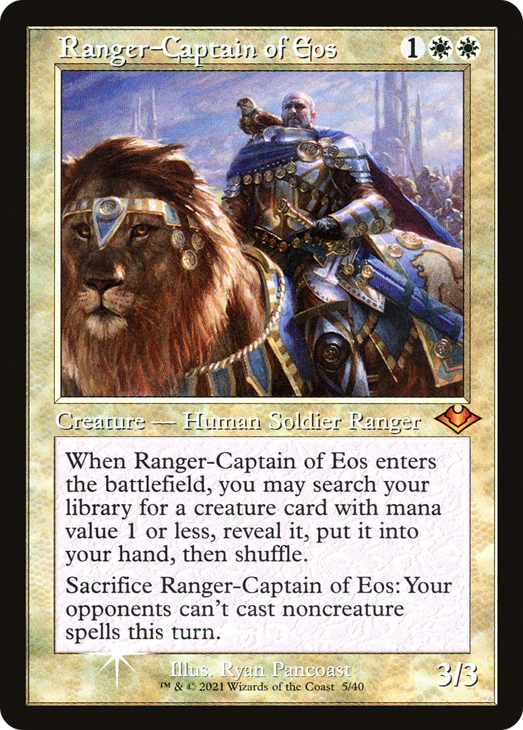 Ranger-Captain of Eos [Etched Foil]  (MH1-005) - [Modern Horizons 1 Timeshifts] - Trinity Hobby