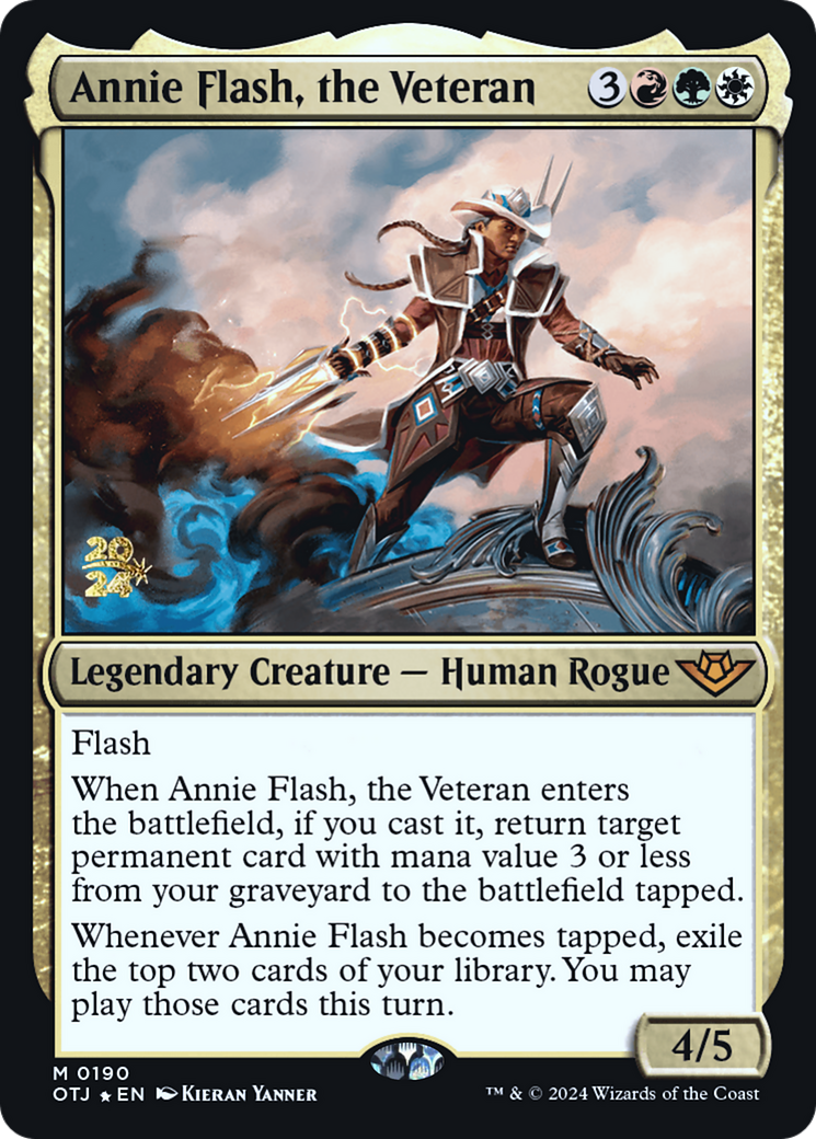 Annie Flash, the Veteran [Outlaws of Thunder Junction Prerelease Promos] - Trinity Hobby