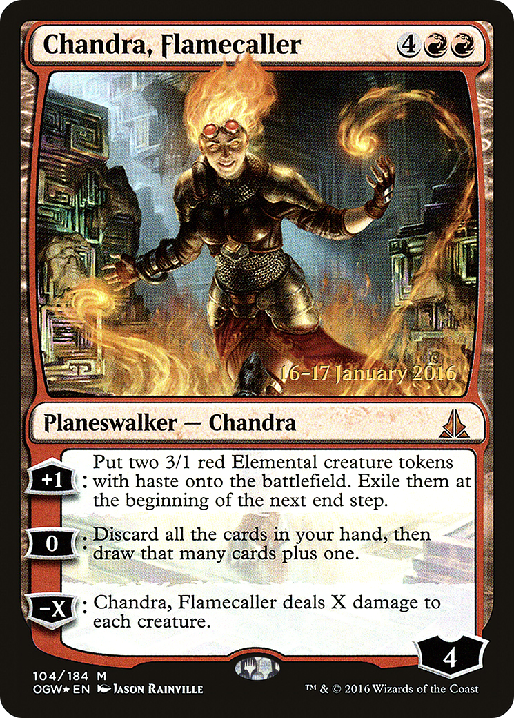 Chandra, Flamecaller [Oath of the Gatewatch Prerelease Promos] - Trinity Hobby