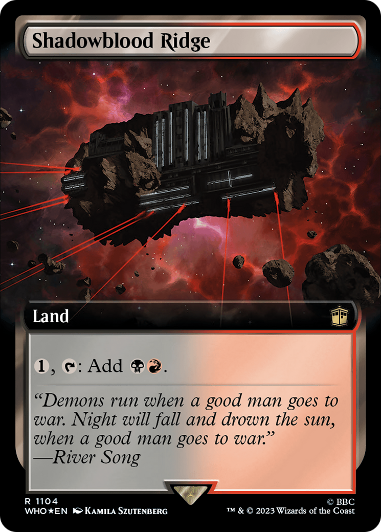 Shadowblood Ridge (Extended Art) (Surge Foil) [Doctor Who] - Trinity Hobby