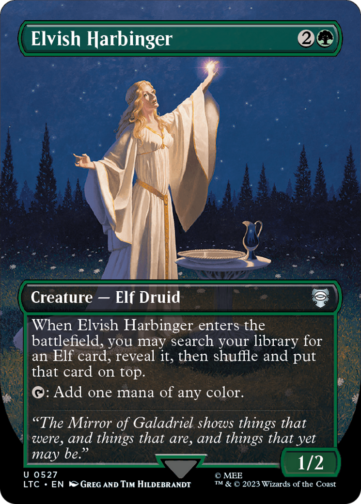 Elvish Harbinger (Borderless) [The Lord of the Rings: Tales of Middle-Earth Commander] - Trinity Hobby