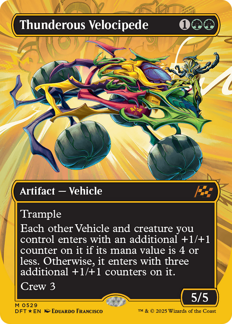 Thunderous Velocipede (Borderless) (First-Place Foil) [Aetherdrift] - Trinity Hobby