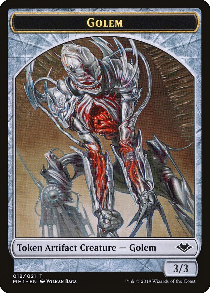 Zombie // Golem Double-Sided Token [Modern Horizons Tokens] - Trinity Hobby