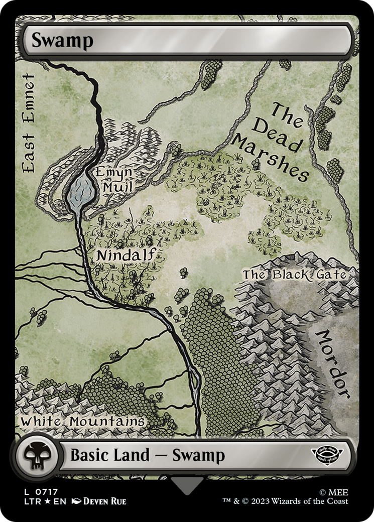 Swamp (0717) (Surge Foil) [The Lord of the Rings: Tales of Middle-Earth] - Trinity Hobby