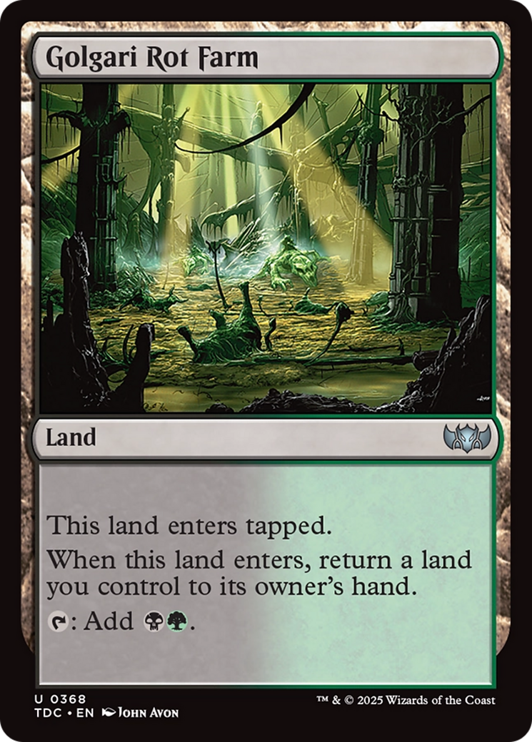 Golgari Rot Farm (TDC-368) - [Commander: Tarkir: Dragonstorm]