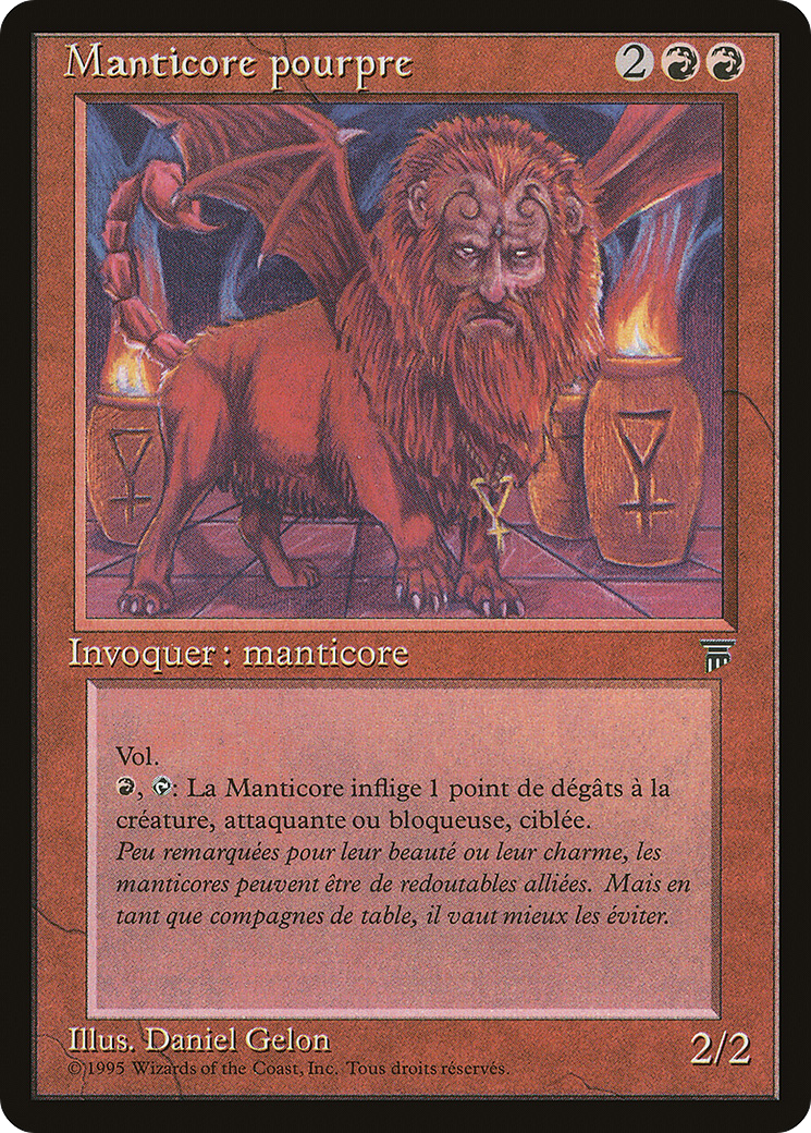 Crimson Manticore (French) - "Manticore pourpre" [Renaissance] - Trinity Hobby