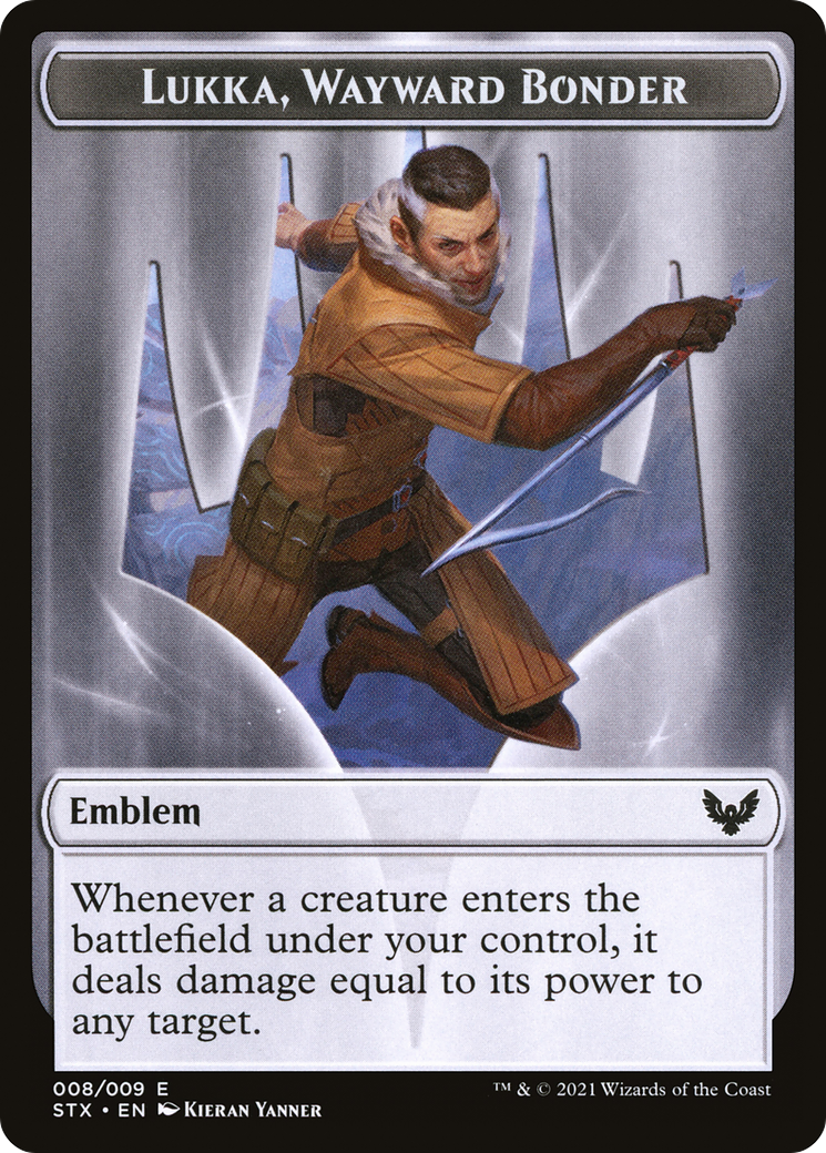 Pest // Lukka, Wayward Bonder Emblem Double-Sided Token [Secret Lair: From Cute to Brute Tokens] - Trinity Hobby