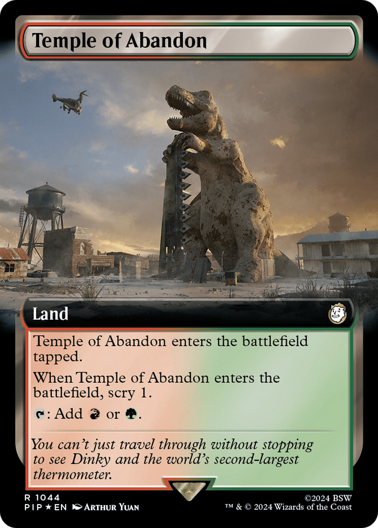 Temple of Abandon (Extended Art) (Surge Foil) [Fallout] - Trinity Hobby
