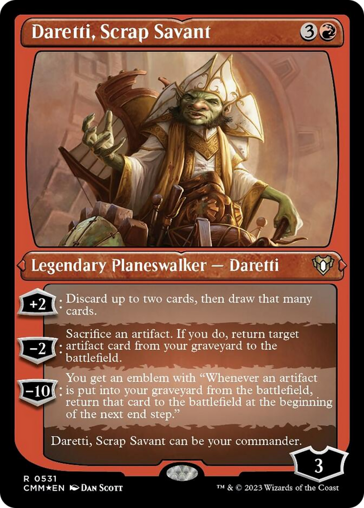 Daretti, Scrap Savant (Foil Etched) [Commander Masters] - Trinity Hobby