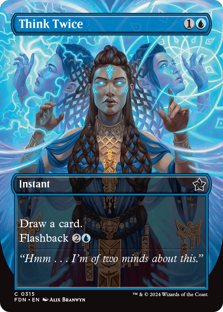 Think Twice (Borderless) [Foundations] - Trinity Hobby
