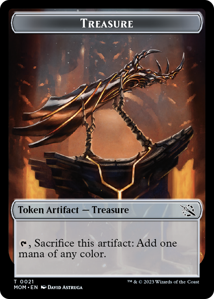 Treasure (21) // Thopter Double-Sided Token [March of the Machine Tokens] - Trinity Hobby