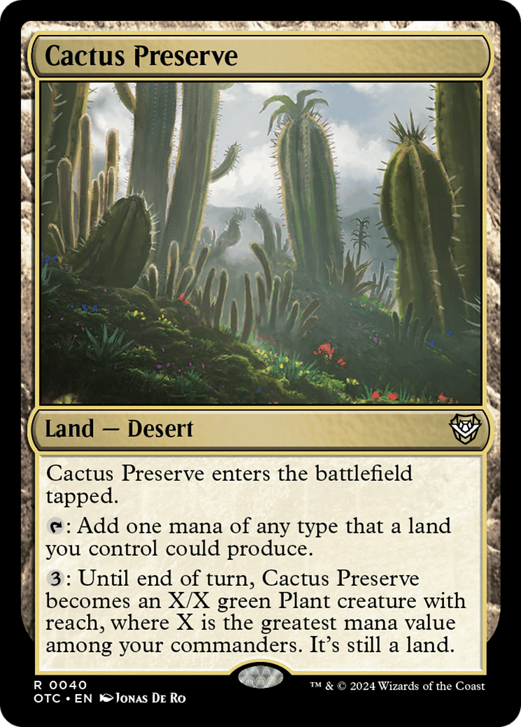 Cactus Preserve [Outlaws of Thunder Junction Commander] - Trinity Hobby