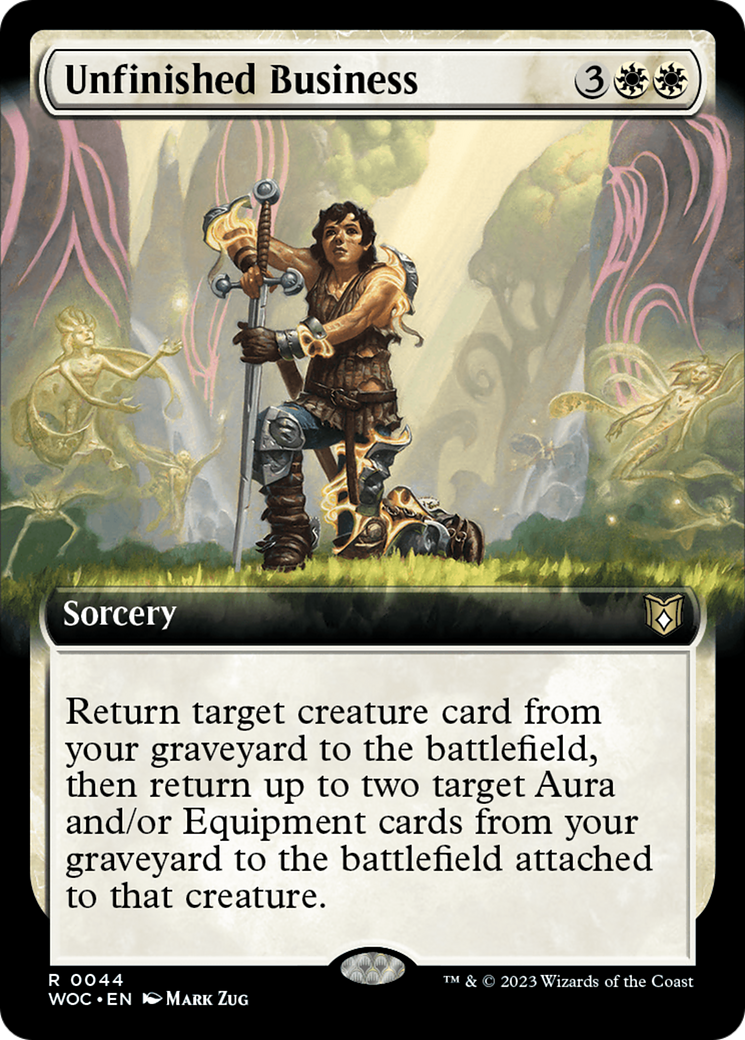 Unfinished Business (Extended Art) [Wilds of Eldraine Commander] - Trinity Hobby