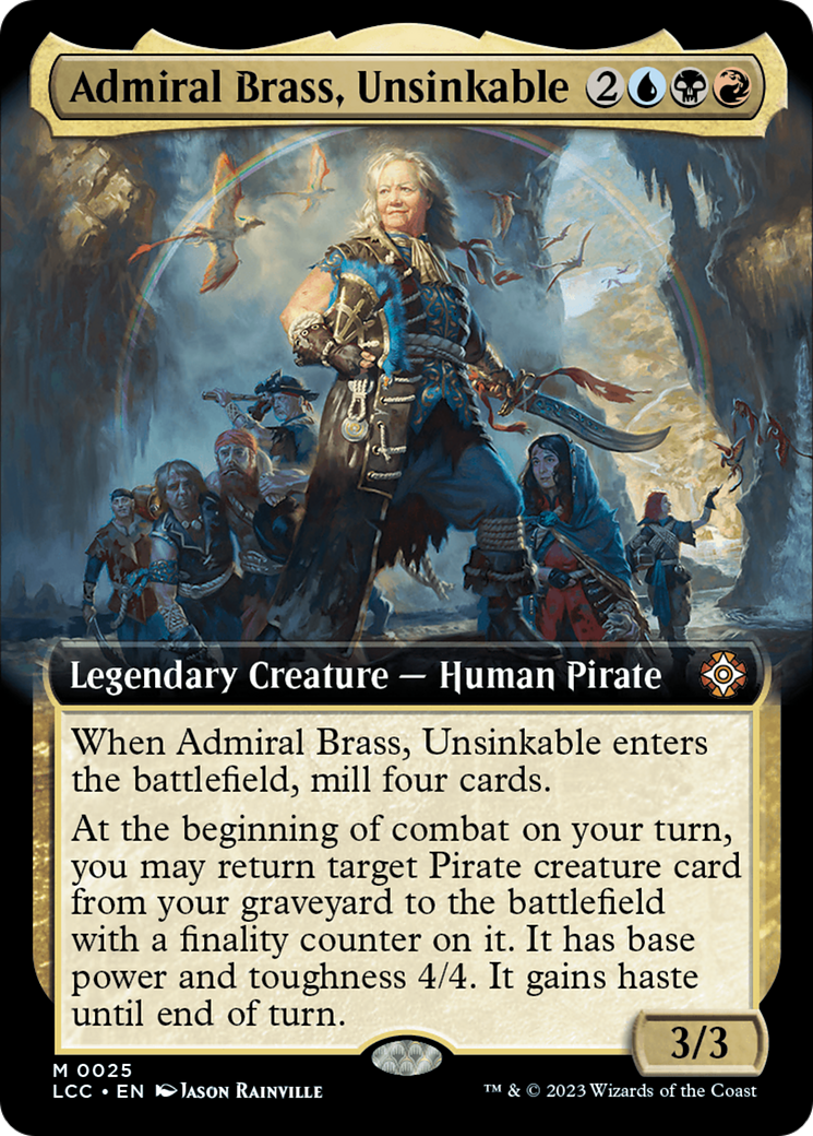 Admiral Brass, Unsinkable (Extended Art) [The Lost Caverns of Ixalan Commander] - Trinity Hobby