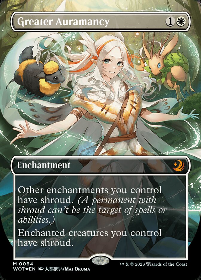 Greater Auramancy (Anime Borderless) (Confetti Foil) [Wilds of Eldraine: Enchanting Tales] - Trinity Hobby