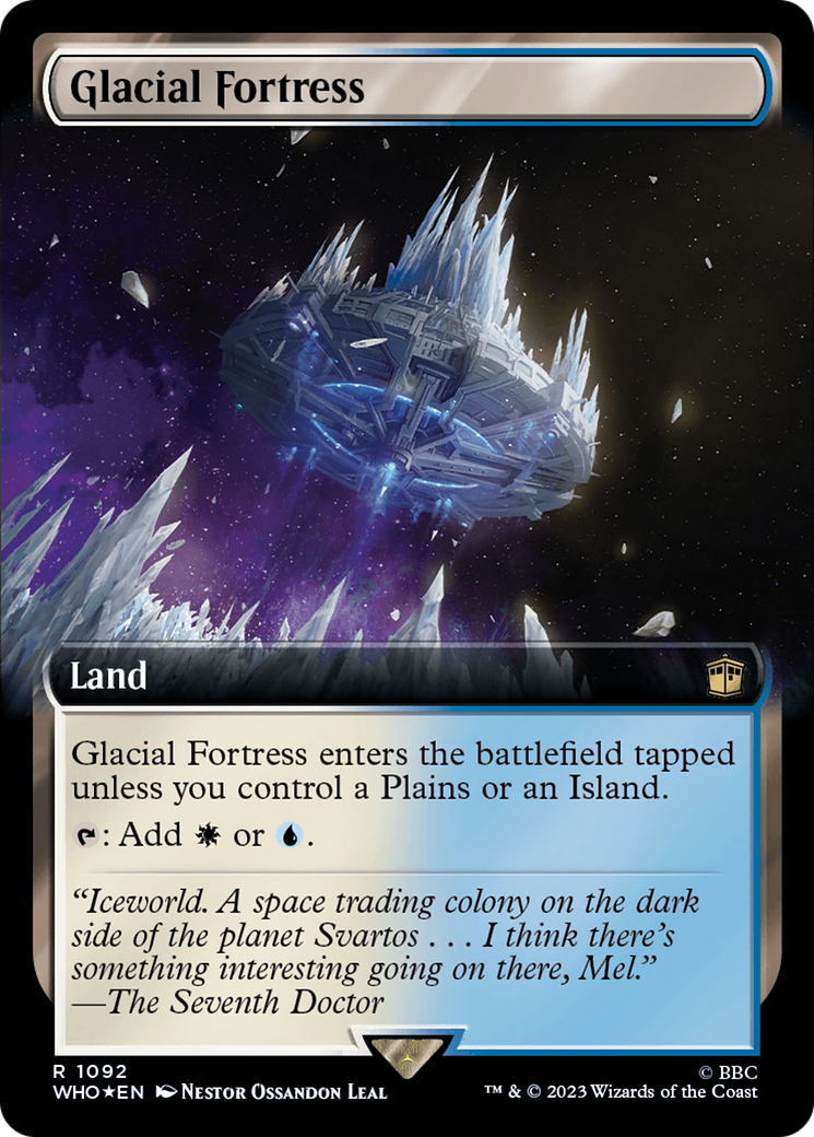 Glacial Fortress (Extended Art) (Surge Foil) [Doctor Who] - Trinity Hobby