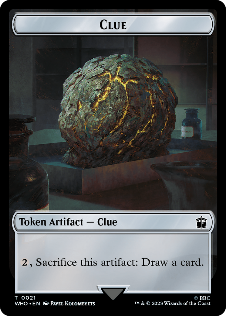 Copy // Clue (0021) Double-Sided Token [Doctor Who Tokens] - Trinity Hobby