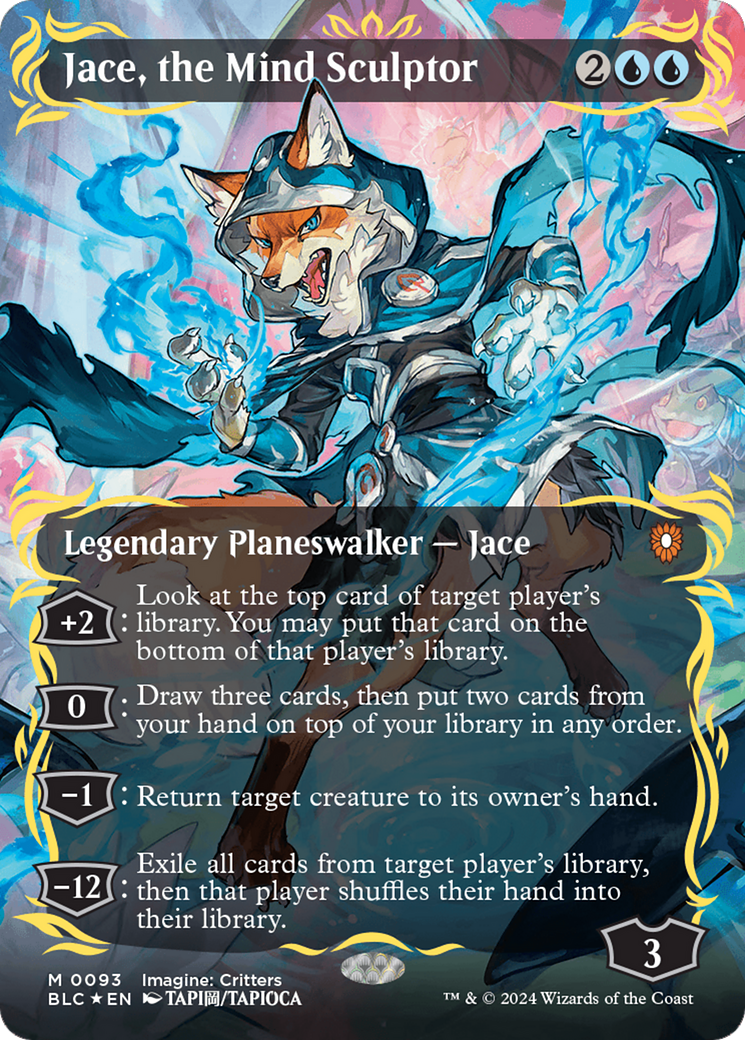 Jace, the Mind Sculptor (Borderless) (Raised Foil) [Bloomburrow Commander] - Trinity Hobby