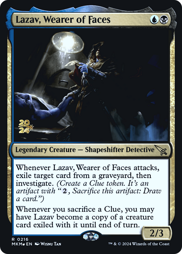 Lazav, Wearer of Faces [Murders at Karlov Manor Prerelease Promos] - Trinity Hobby