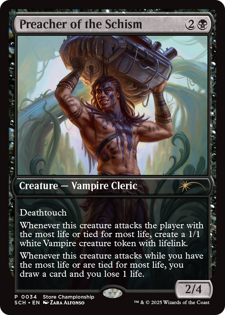 Preacher of the Schism (GAME-034) - [Store Championships] Foil - Trinity Hobby
