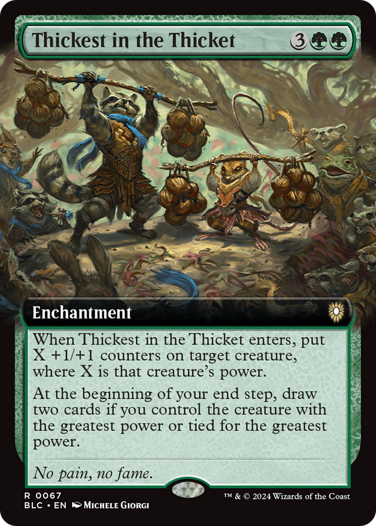 Thickest in the Thicket (Extended Art) [Bloomburrow Commander] - Trinity Hobby
