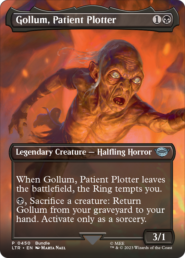 Gollum, Patient Plotter (Borderless Alternate Art) [The Lord of the Rings: Tales of Middle-Earth] - Trinity Hobby