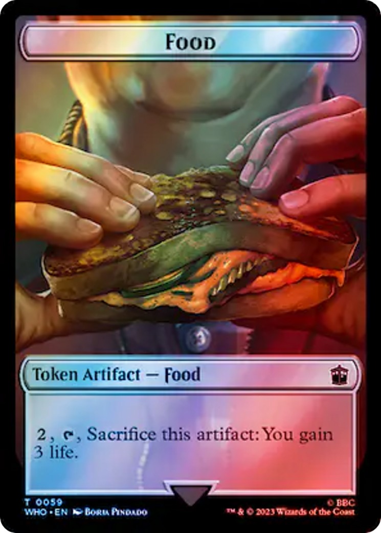 Alien Rhino // Food (0059) Double-Sided Token (Surge Foil) [Doctor Who Tokens] - Trinity Hobby