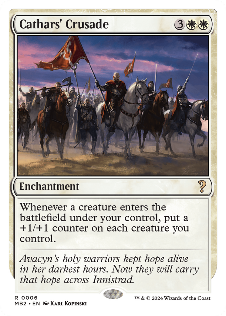 Cathars' Crusade (White Border) [Mystery Booster 2] - Trinity Hobby
