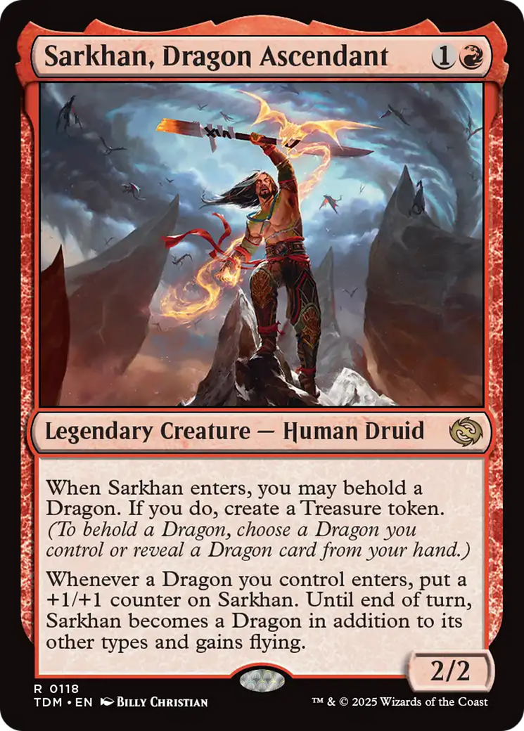 Sarkhan, Dragon Ascendant  (TDM-118) - [Tarkir: Dragonstorm] - Trinity Hobby