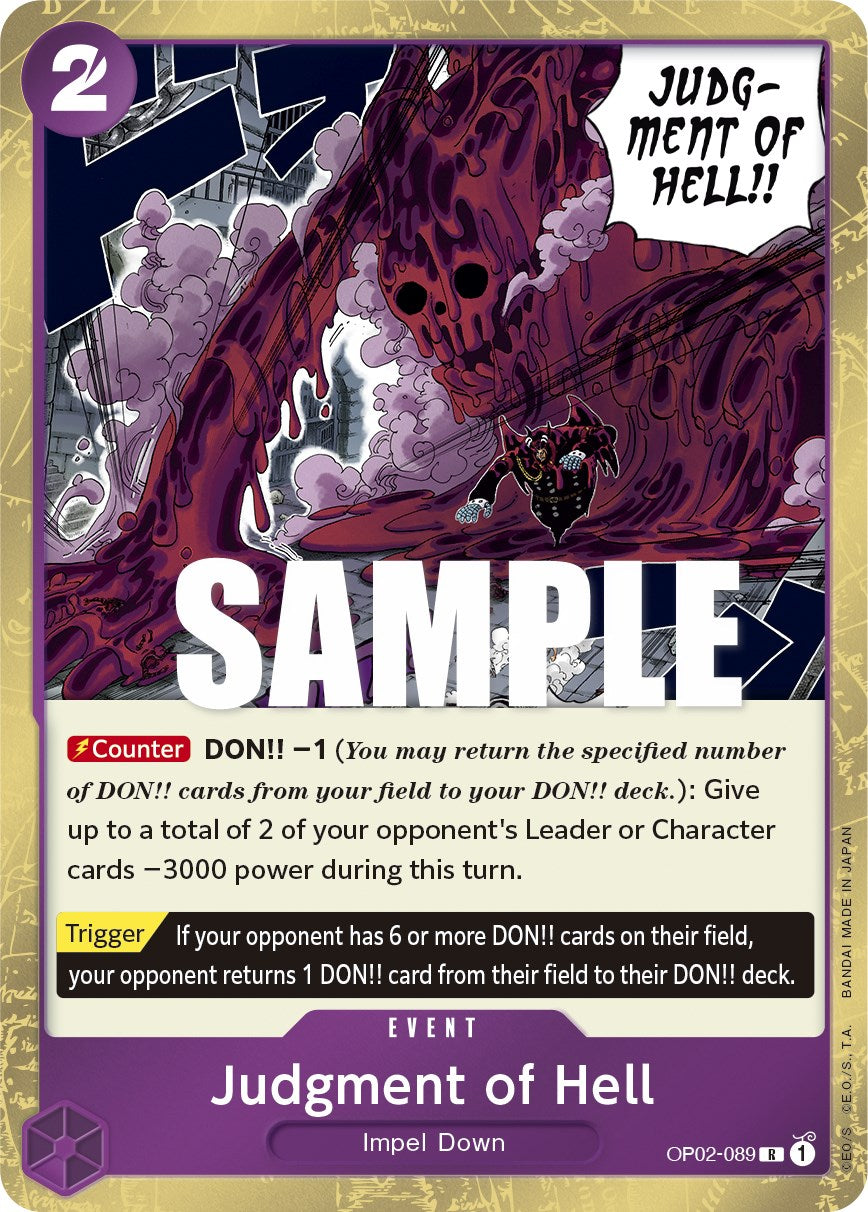 Judgment of Hell (OP02-089) - [Paramount War] Foil - Trinity Hobby