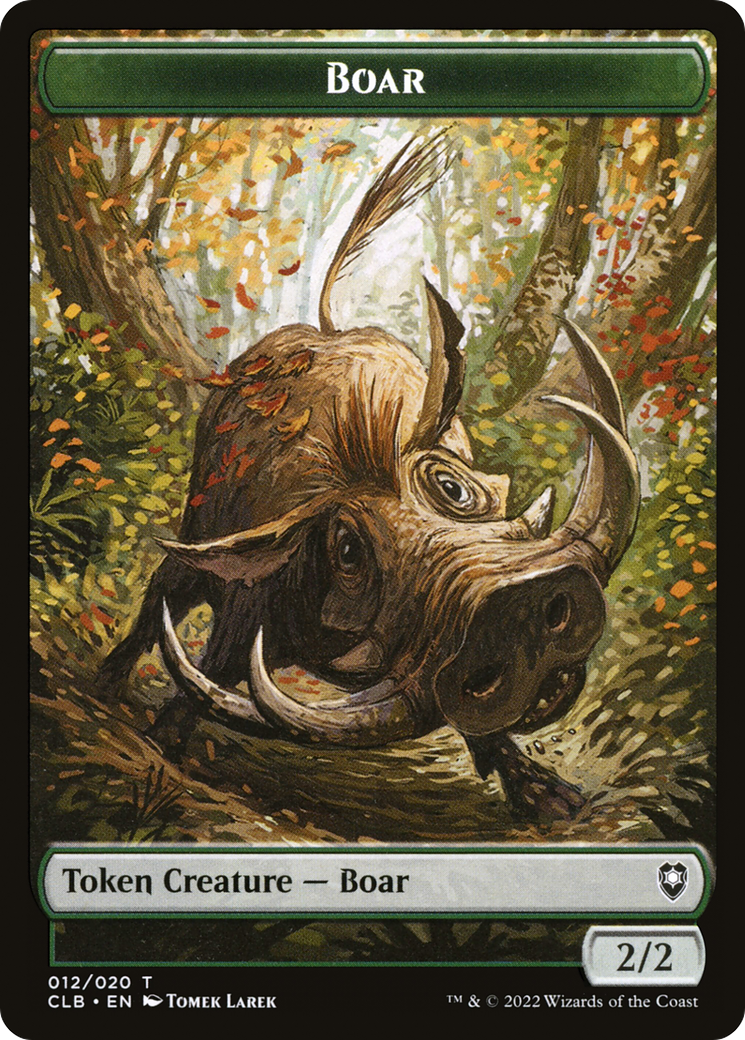 Boar  [Foil]  (CLB-012) - [Battle for Baldur's Gate Tokens] - Trinity Hobby