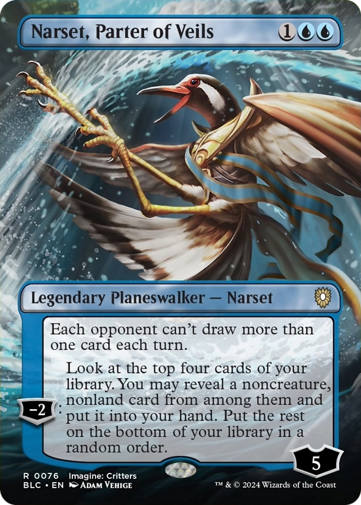 Narset, Parter of Veils (Borderless) [Bloomburrow Commander] - Trinity Hobby