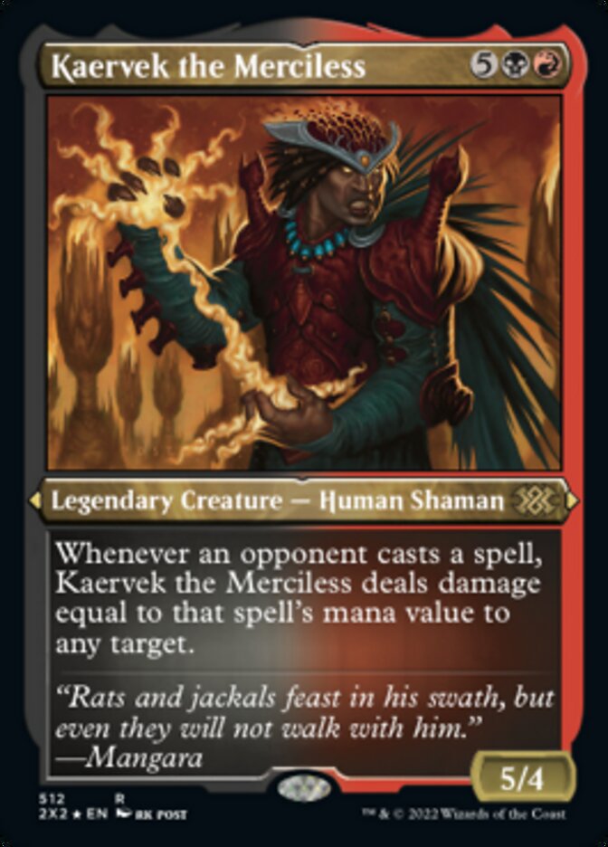 Kaervek the Merciless (Foil Etched) [Double Masters 2022] - Trinity Hobby