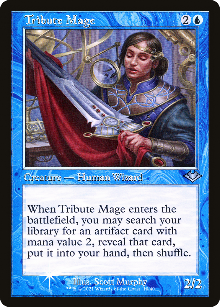 Tribute Mage [Etched Foil]  (MH1-010) - [Modern Horizons 1 Timeshifts] - Trinity Hobby