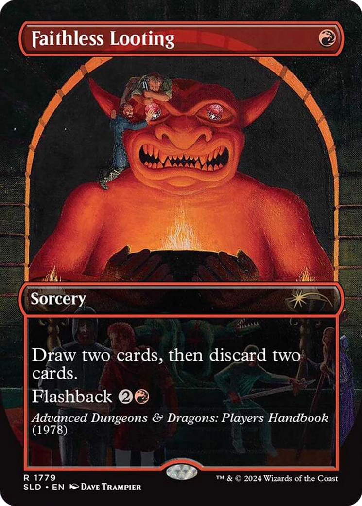 Faithless Looting  [Foil]  (SLD-1779) - [Secret Lair Drop] (Borderless) - Trinity Hobby