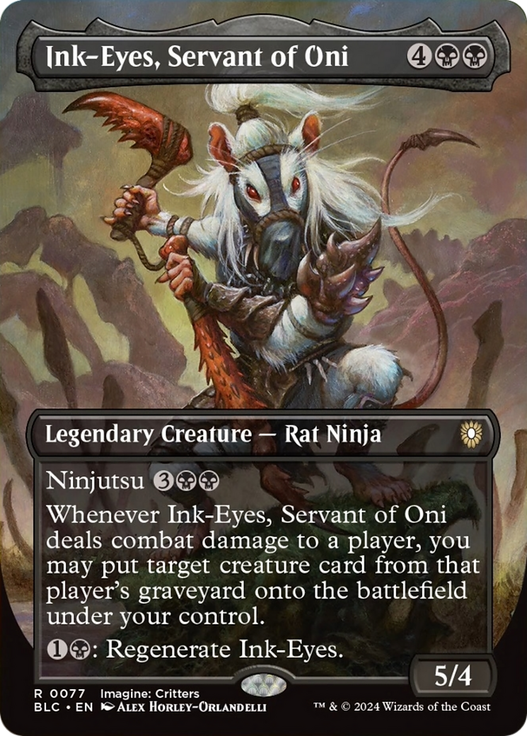 Ink-Eyes, Servant of Oni (Borderless) [Bloomburrow Commander] - Trinity Hobby