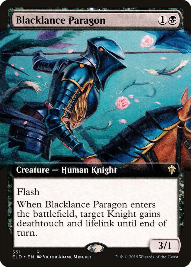 Blacklance Paragon (Extended Art) [Throne of Eldraine] - Trinity Hobby