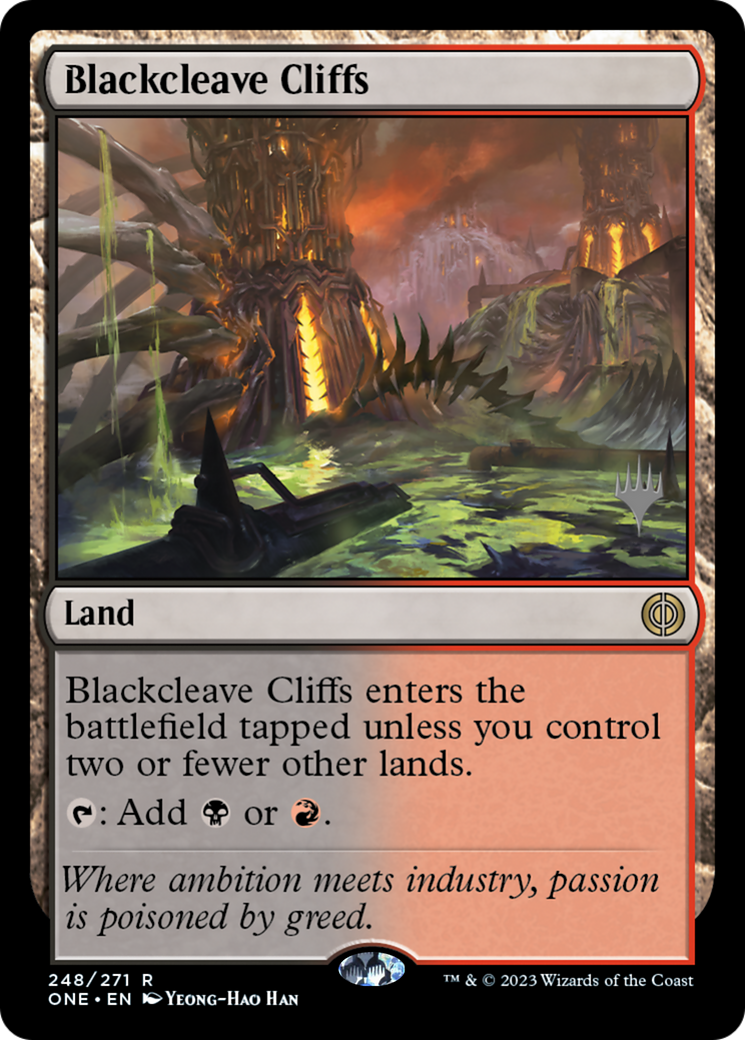 Blackcleave Cliffs (Promo Pack) [Phyrexia: All Will Be One Promos] - Trinity Hobby