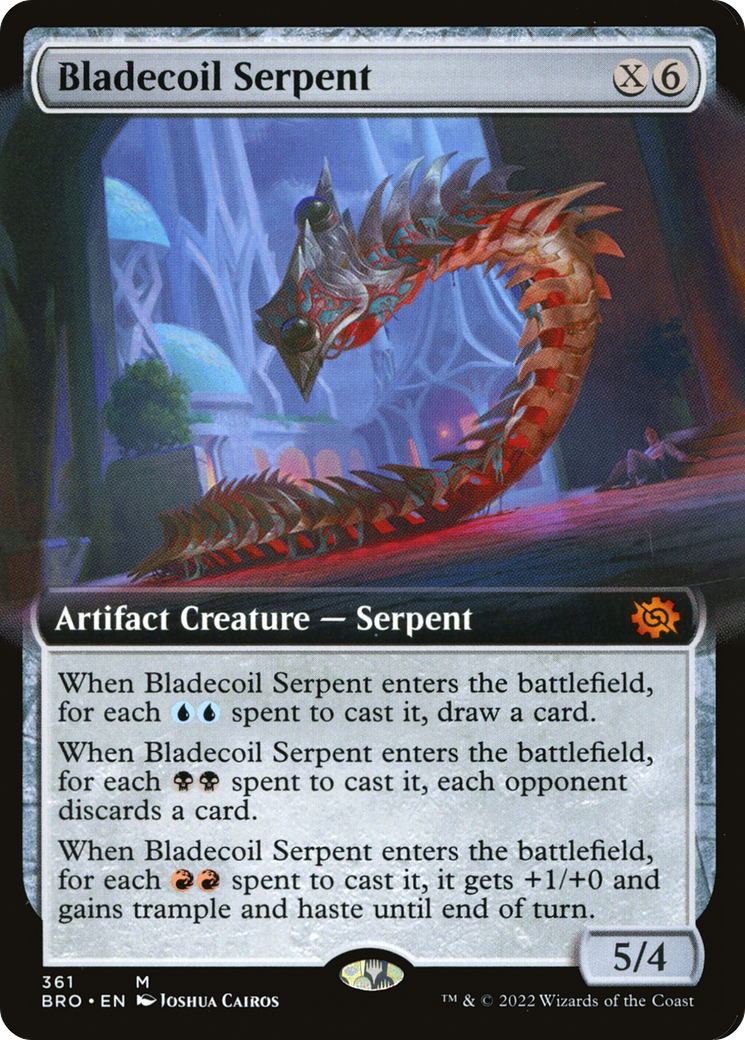 Bladecoil Serpent (Extended Art) [The Brothers' War] - Trinity Hobby