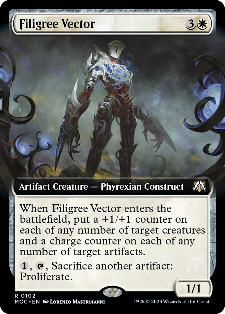 Filigree Vector (Extended Art) [March of the Machine Commander] - Trinity Hobby