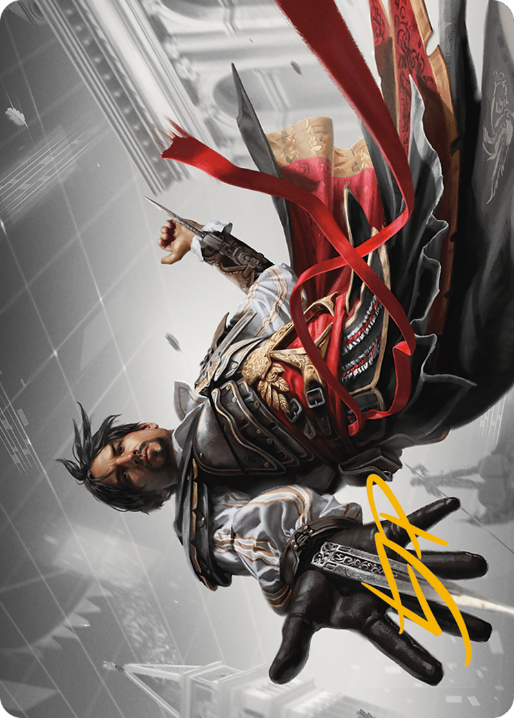 Ezio Auditore da Firenze Art Card (Gold-Stamped Signature)  (ASACR-013) - [Assassin's Creed Art Series] (Borderless) - Trinity Hobby