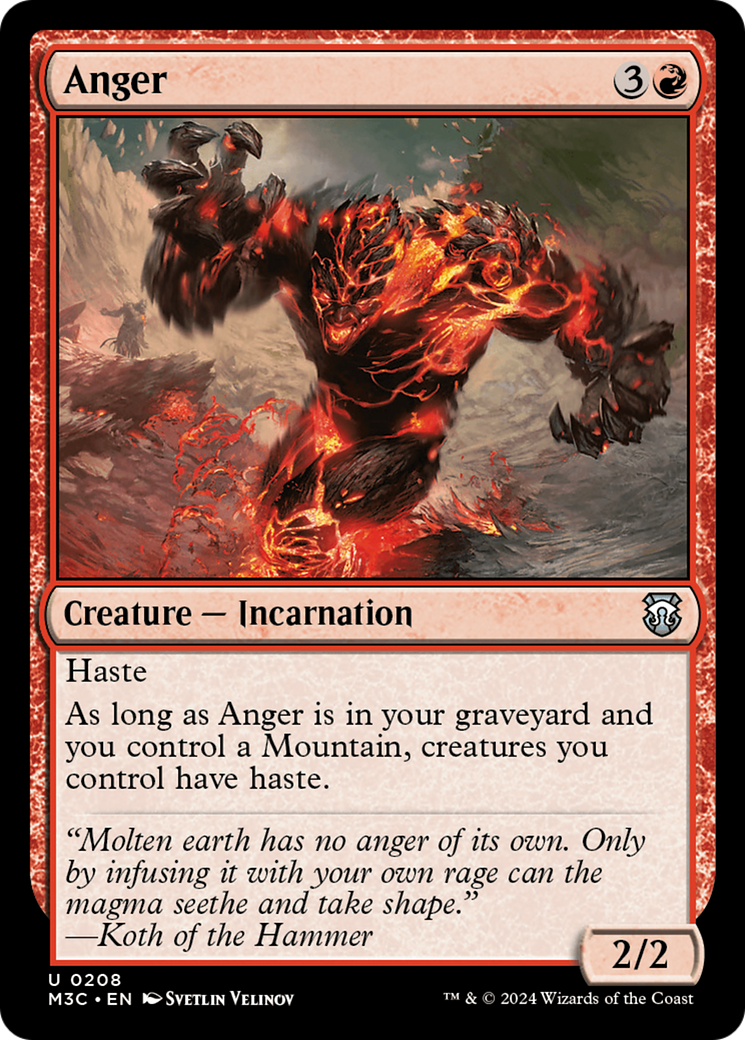Anger (Ripple Foil) [Modern Horizons 3 Commander] - Trinity Hobby