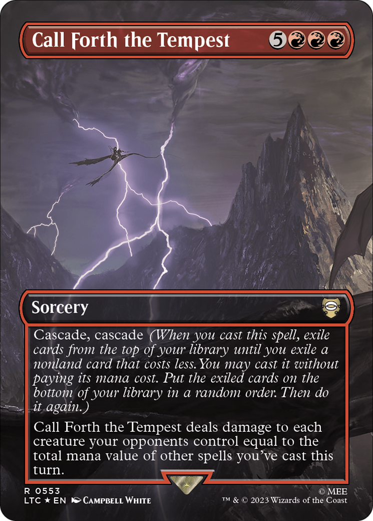Call Forth the Tempest (Borderless) (Surge Foil) [The Lord of the Rings: Tales of Middle-Earth Commander] - Trinity Hobby