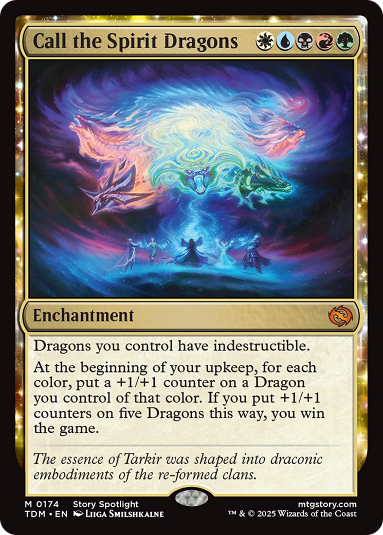 Call the Spirit Dragons  (TDM-174) - [Tarkir: Dragonstorm]: (enchantment) - Trinity Hobby