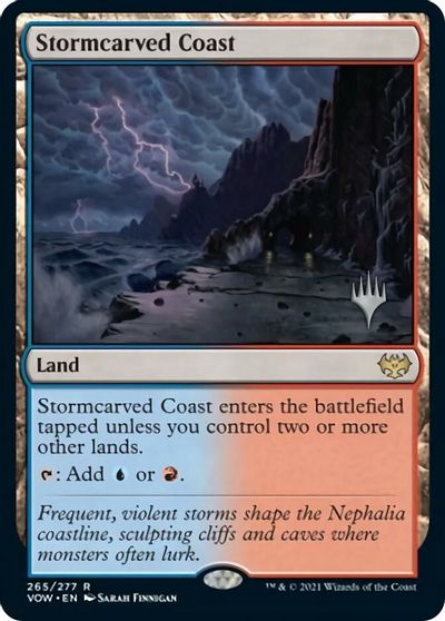 Stormcarved Coast (Promo Pack) [Innistrad: Crimson Vow Promos] - Trinity Hobby